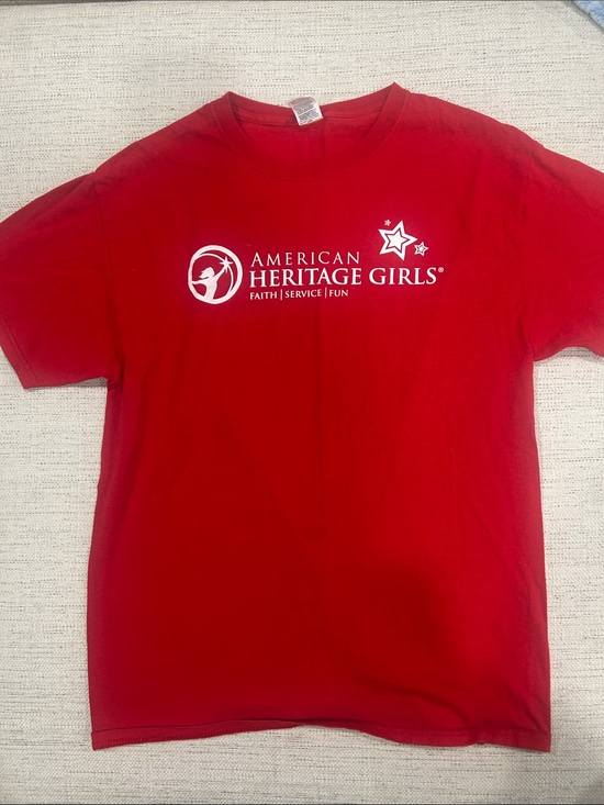 Fruit of the Loom Tops - Fruit of the Loom Red American Heritage Girls Short Sleeve Tee